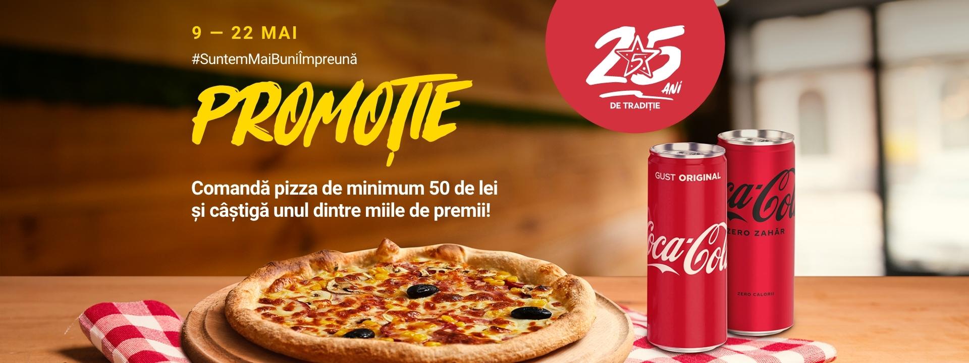Promoție | Pizza preferată te premiază cu taloane răzuibile